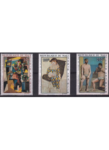 MALI 1967 francobolli serie completa nuova Yvert e Tellier A 46-8 Quadri Picasso